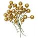24 Bacche Dorate Con Glitter 8 Cm - Foto miniatura 1