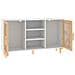 Credenza Bianca 105x30x60cm Legno Massello Pino Rattan Naturale - Foto miniatura 9