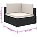 Set Divani Da Giardino 6 Pz Con Cuscini In Polyrattan Nero - Foto miniatura 7