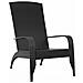 Sedia Adirondack da Giardino Nera in Polyrattan - Foto miniatura 2