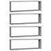 Mensole Cubo Muro 4 Grigio Sonoma 80x15x26,5 Legno Multistrato - Foto miniatura 2