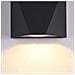 Lampada Da Parete Moderna Per Esterno Metallo Nero Luce Led 6w Ip54 3000k - Foto miniatura 3