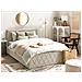 Letto Contenitore Velluto Rochefort 140 X 200 Cm Beige - Foto miniatura 1