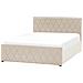 Letto Contenitore Velluto Rochefort 140 X 200 Cm Beige - Foto miniatura 3
