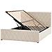 Letto Contenitore Velluto Rochefort 140 X 200 Cm Beige - Foto miniatura 6