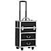 Trolley Valigetta Porta Trucchi Professionale, Blocco Con 2 Chiavi E Ruote, Nero 36x23x52cm - Foto miniatura 1