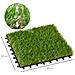 Piastrelle Da Giardino Con Erba Sintetica 30x30cm 10 Pezzi, Prato Artificiale Densità 6500, Verde - Foto miniatura 2
