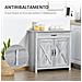 Credenza Cucina Country con Armadietto a 2 Ante e Cassetto, 80x39.7x80cm, Grigio - Foto miniatura 6
