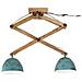 Lampada Da Soffitto 25 W Blu Anticato 29x18x85 Cm E27 - Foto miniatura 3