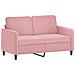 Divano A 2 Posti Rosa 120 Cm In Velluto - Foto miniatura 2