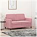 Divano A 2 Posti Rosa 120 Cm In Velluto - Foto miniatura 1