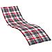 Cuscino Per Lettino A Quadri Rossi 200x60x3 Cm Tessuto Oxford - Foto miniatura 1