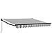 Tenda da Sole Antracite e Bianca 3x2,5 m Tessuto e Alluminio - Foto miniatura 1