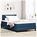 Box Spring Bed con Materasso Blu 120x200 cm Tessuto - Foto miniatura 2
