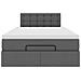 Pouf Letto con Materasso Grigio Scuro 120x190 cm in Tessuto - Foto miniatura 7