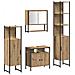 Set di mobili da bagno a 4 pezzi in legno ingegnerizzato rovere Artisan - Foto miniatura 1