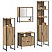 Set di mobili da bagno a 4 pezzi in legno ingegnerizzato rovere Artisan - Foto miniatura 3
