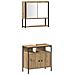 Set di mobili da bagno a 4 pezzi in legno ingegnerizzato rovere Artisan - Foto miniatura 6
