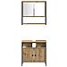 Set di mobili da bagno a 4 pezzi in legno ingegnerizzato rovere Artisan - Foto miniatura 9