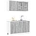 Set di Armadi da Cucina 4 Pezzi Grigio Sonoma Legno ingegnerizzato - Foto miniatura 3