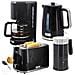 Skt1185blk Elegance Tostapane + Bollitore 1,7l+ Macchina Caffè Americano + Montalatte 2200w Nero - Foto miniatura 1