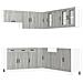 Set Mobili da Cucina 11 pz Kalmar Grigio Sonoma in Truciolato - Foto miniatura 1