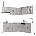 Set Mobili da Cucina 11 pz Kalmar Grigio Sonoma in Truciolato - Foto miniatura 2