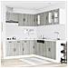Set Mobili da Cucina 11 pz Kalmar Grigio Sonoma in Truciolato - Foto miniatura 3