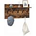 Appendiabiti a muro con lo scaffale Rovere fumo 80 x 40 x 12 cm - Foto miniatura 3