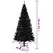 Albero Di Natale Artificiale Sottile Con Base Nero 180 Cm Pvc - Foto miniatura 7
