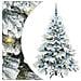 Albero di Natale artificiale con 150 LED Bianco 150 cm PE e PVC - Foto miniatura 1