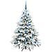 Albero di Natale artificiale con 150 LED Bianco 150 cm PE e PVC - Foto miniatura 3