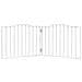 Cancello per Cani Pieghevole 2 Pannelli Bianco 160 cm Pioppo - Foto miniatura 4