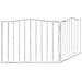 Cancello per Cani Pieghevole 2 Pannelli Bianco 160 cm Pioppo - Foto miniatura 6