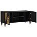 Mobile TV Nero 105 x 33 x 46 cm Legno di mango massello - Foto miniatura 2