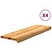 Gradini 4 pz Marrone Chiaro 80x25x2 cm Legno Massello Rovere - Foto miniatura 1