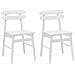 Sedia da pranzo 2 pcs Bianco Legno di gomma solido - Foto miniatura 1
