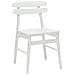 Sedia da pranzo 2 pcs Bianco Legno di gomma solido - Foto miniatura 4
