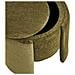 Walsdorf - Pouf Rotondo In Chenille Verde Ø42x44 Cm - Foto miniatura 5