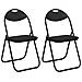 Sedia pieghevole 2 pcs Nero 48 x 43,5 x 81 cm Pelle Sintetica - Foto miniatura 1