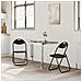 Sedia pieghevole 2 pcs Nero 48 x 43,5 x 81 cm Pelle Sintetica - Foto miniatura 3