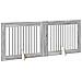 Cancello per cani con supporti 2 pcs Grigio Sonoma 100 x 80 cm - Foto miniatura 4