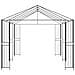 Struttura Gazebo 6 x 3 m Nero Acciaio - Foto miniatura 5