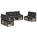 Set Divano da Giardino 7 pcs Grigio polyrattan - Foto miniatura 1