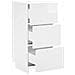 Credenza Bianco Lucido 33,5 x 34,5 x 75 cm Legno ingegnerizzato - Foto miniatura 3