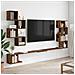 Mensola per TV da muro Legno antico 200 x 15 x 94 cm - Foto miniatura 2
