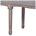 Panca In Legno Massello E Lino 150x40x48 Cm Grigio Chiaro - Foto miniatura 6