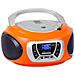 Stereo Portatile CD Boombox Radio DAB / DAB+ / FM con RDS USB AUX-IN e Presa Cuffie Colore Arancione - Foto miniatura 3