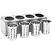 Portaposate Con 4 Inserti Rettangolare In Acciaio Inox - Foto miniatura 3