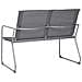 Set Divano Da Giardino 4 Pz In Tessuto E Acciaio Grigio - Foto miniatura 4